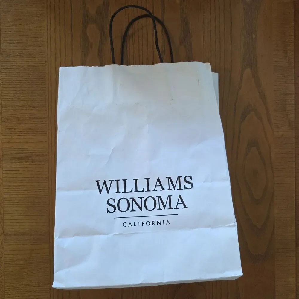 Williams Sonoma Paper Shopping Gift Bag